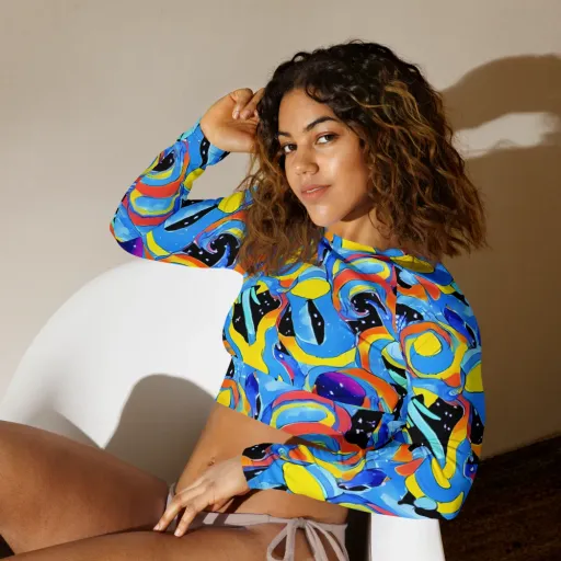 Popstorm on a Long Sleeve Crop Top
