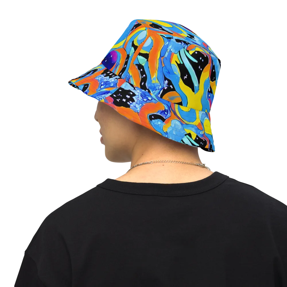 Popstorm on Reversible Bucket Hat — Back Inside