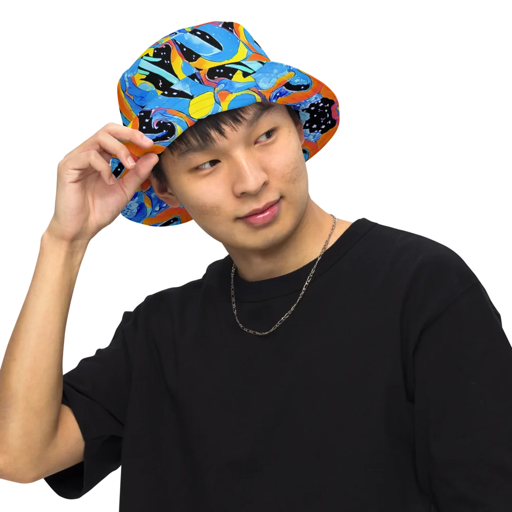 Popstorm on Reversible Bucket Hat — Front Inside