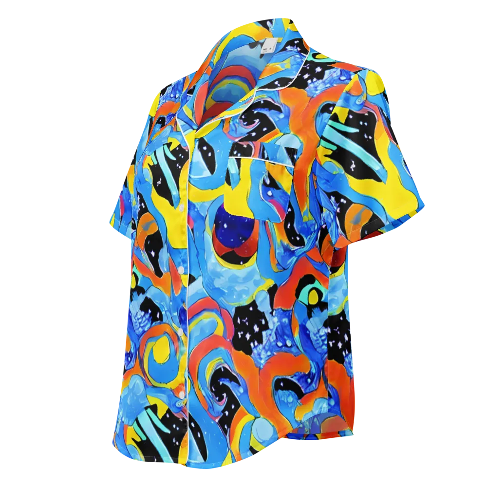 Popstorm on Women's Short Sleeve Pajama Top — Left Front