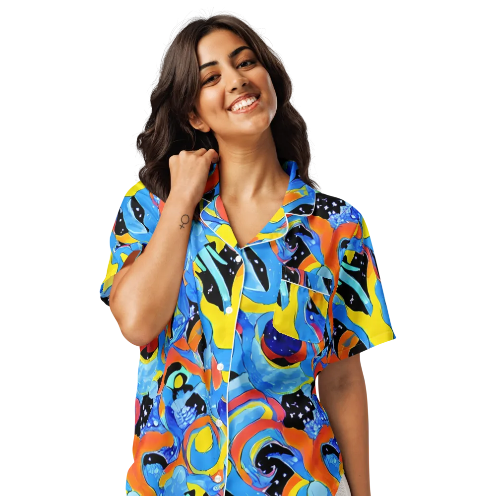 Popstorm on Women's Short Sleeve Pajama Top — Front