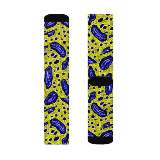 Cobalt Cellscape on a Socks