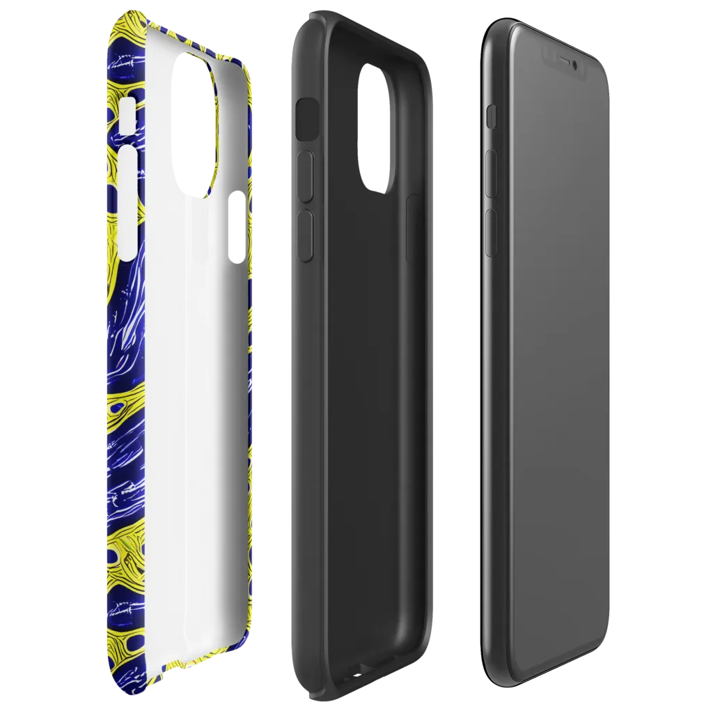 Cobalt Cellscape on Tough Case for iPhone® — Right