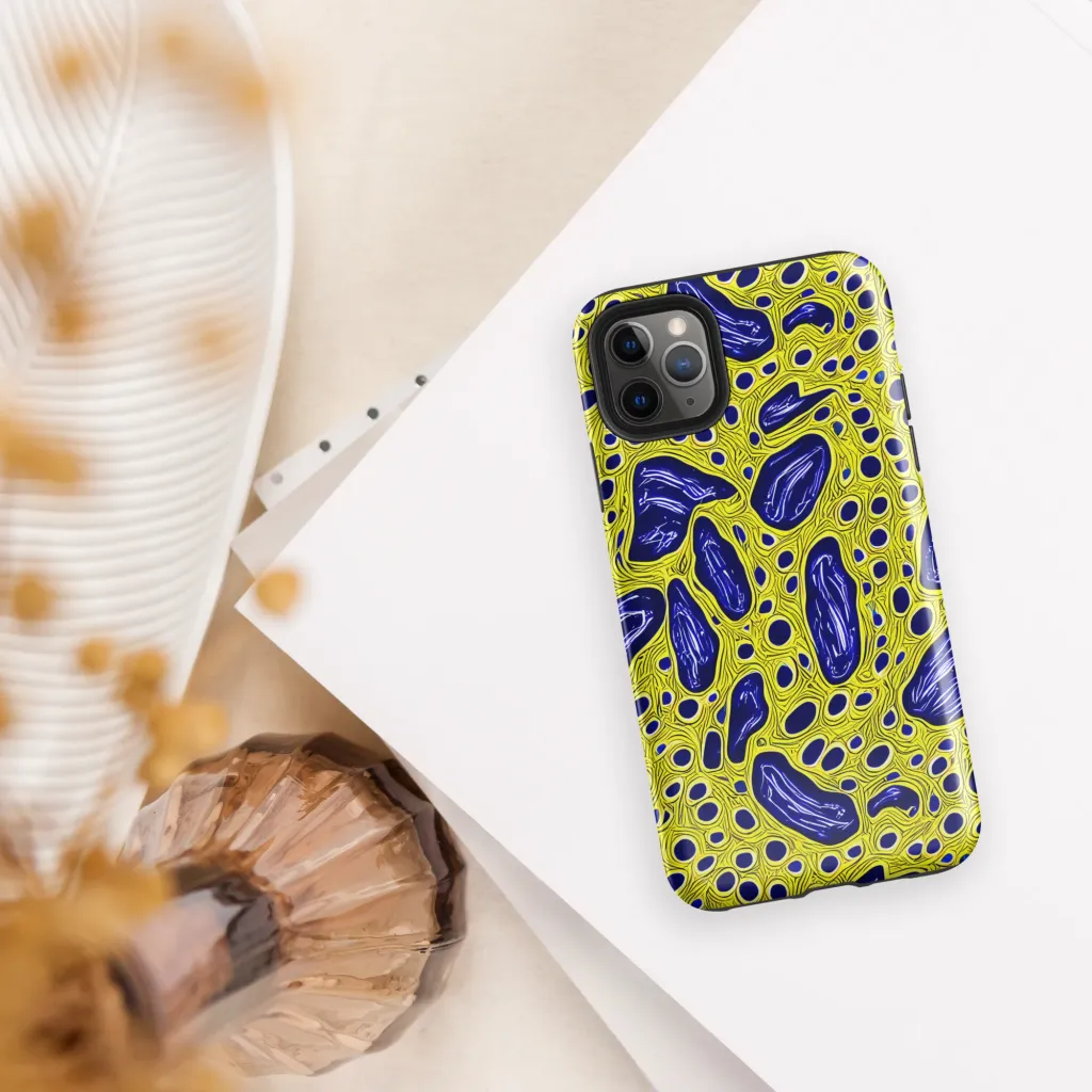 Cobalt Cellscape on Tough Case for iPhone® — Front