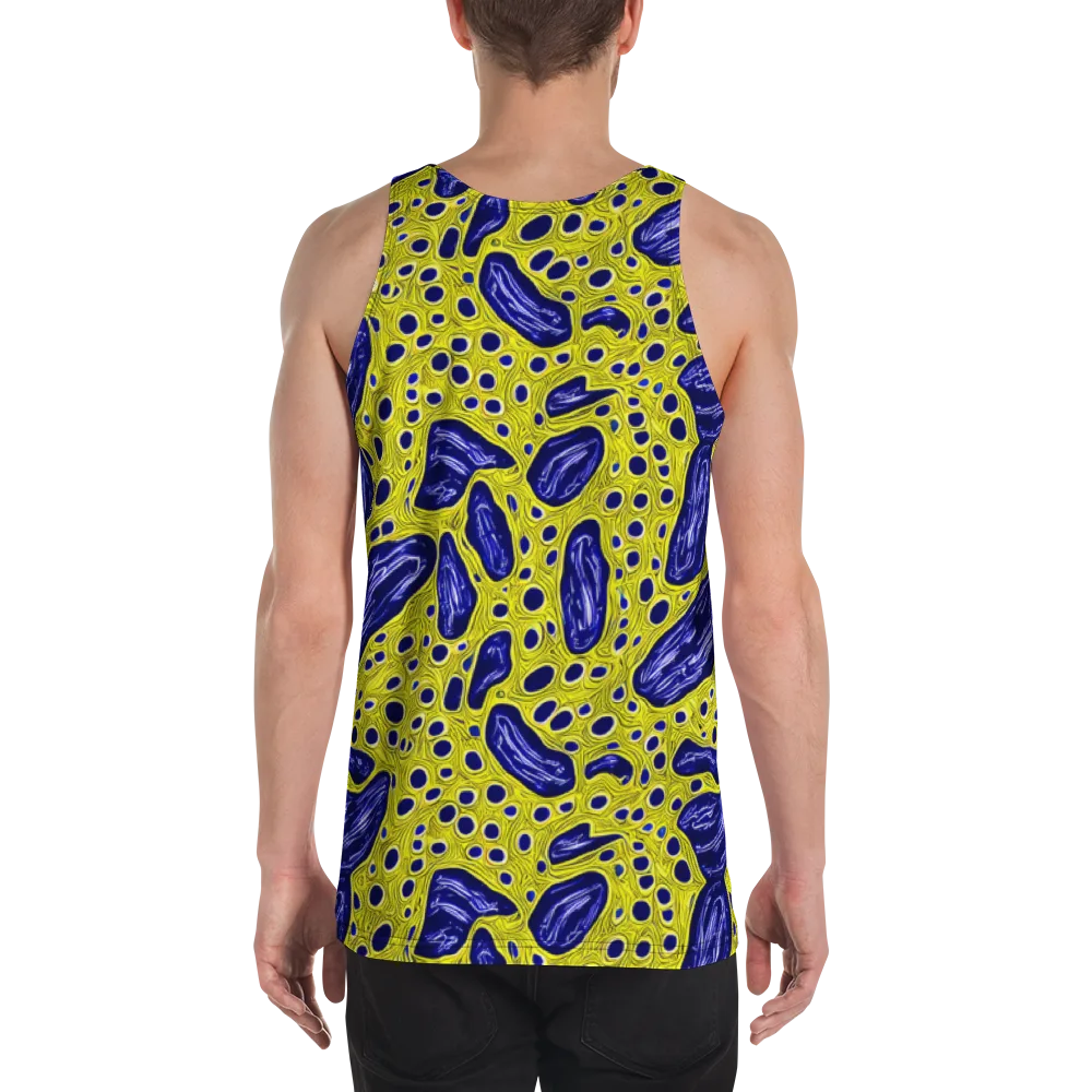 Cobalt Cellscape on Men's Tank Top — Back