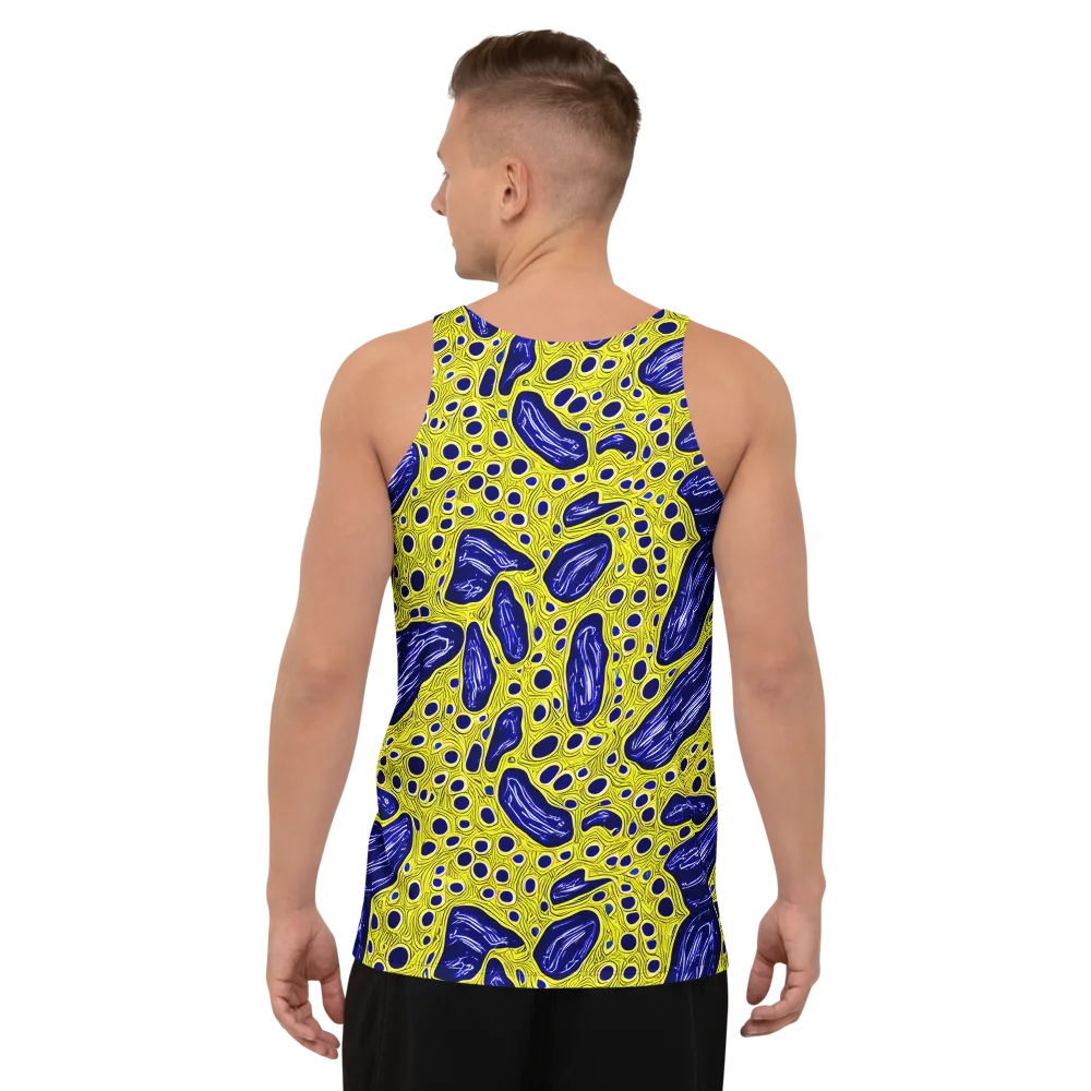 Cobalt Cellscape on Men's Tank Top — Back