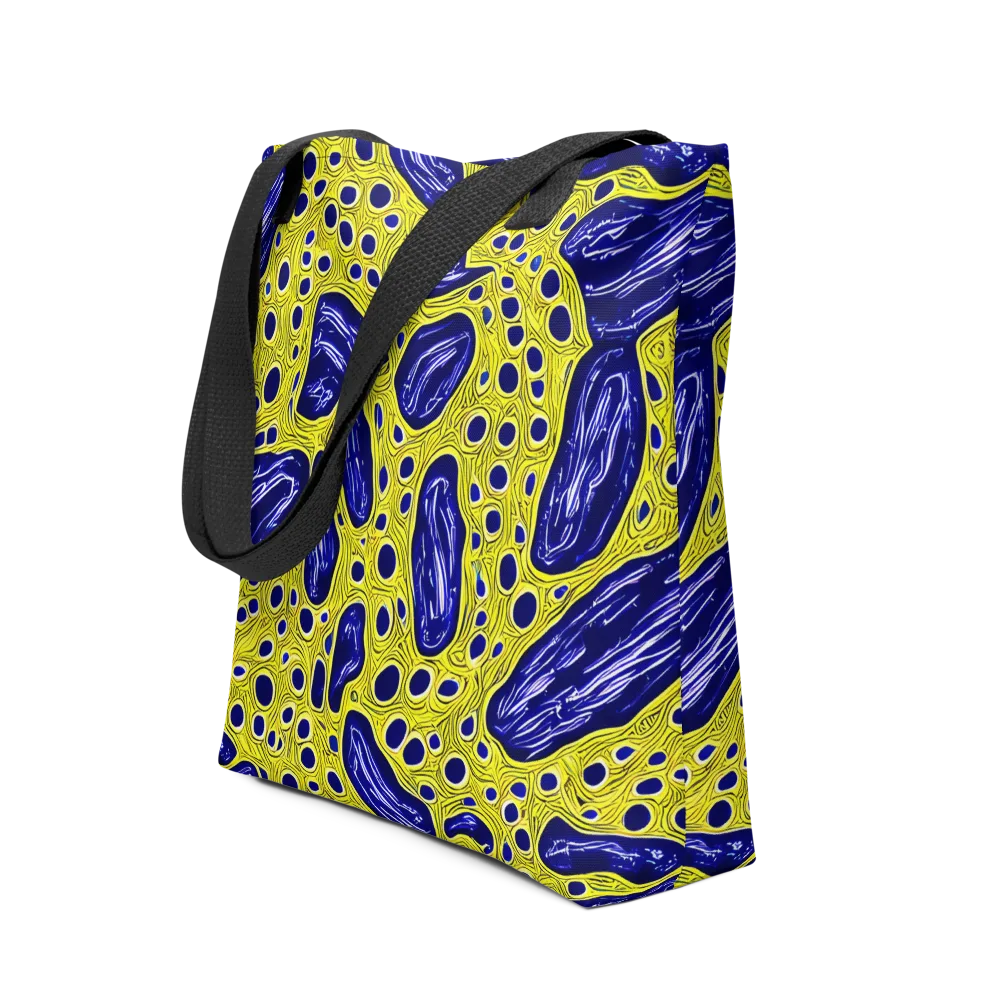 Cobalt Cellscape on Tote Bag — Front