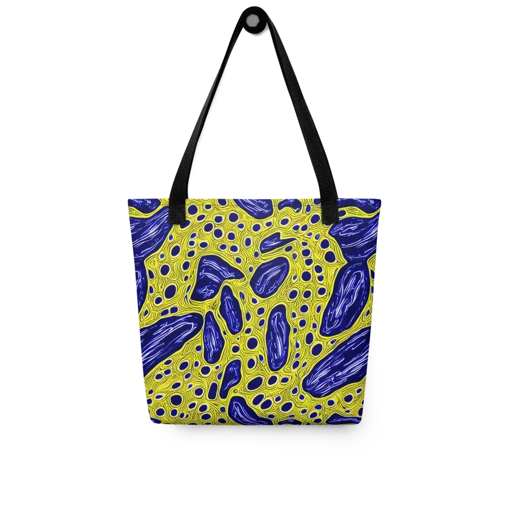 Cobalt Cellscape on Tote Bag — Front