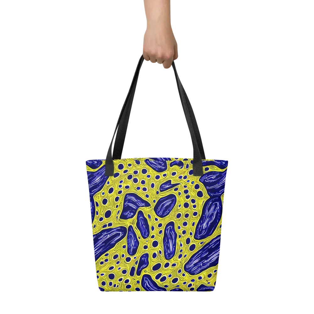 Cobalt Cellscape on Tote Bag — Front