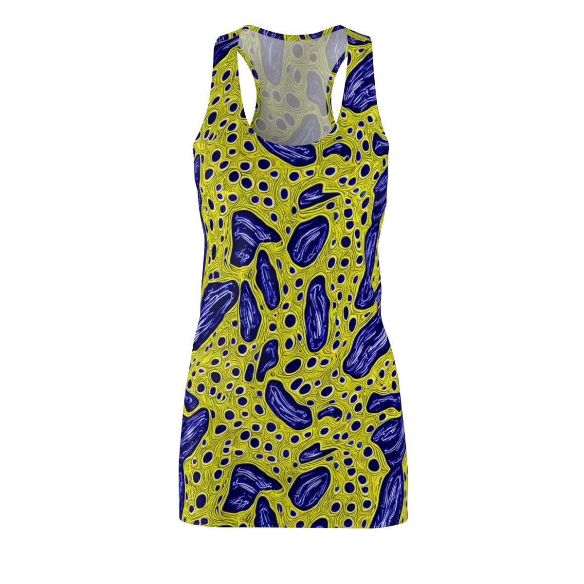 Cobalt Cellscape on Racerback Dress — Front