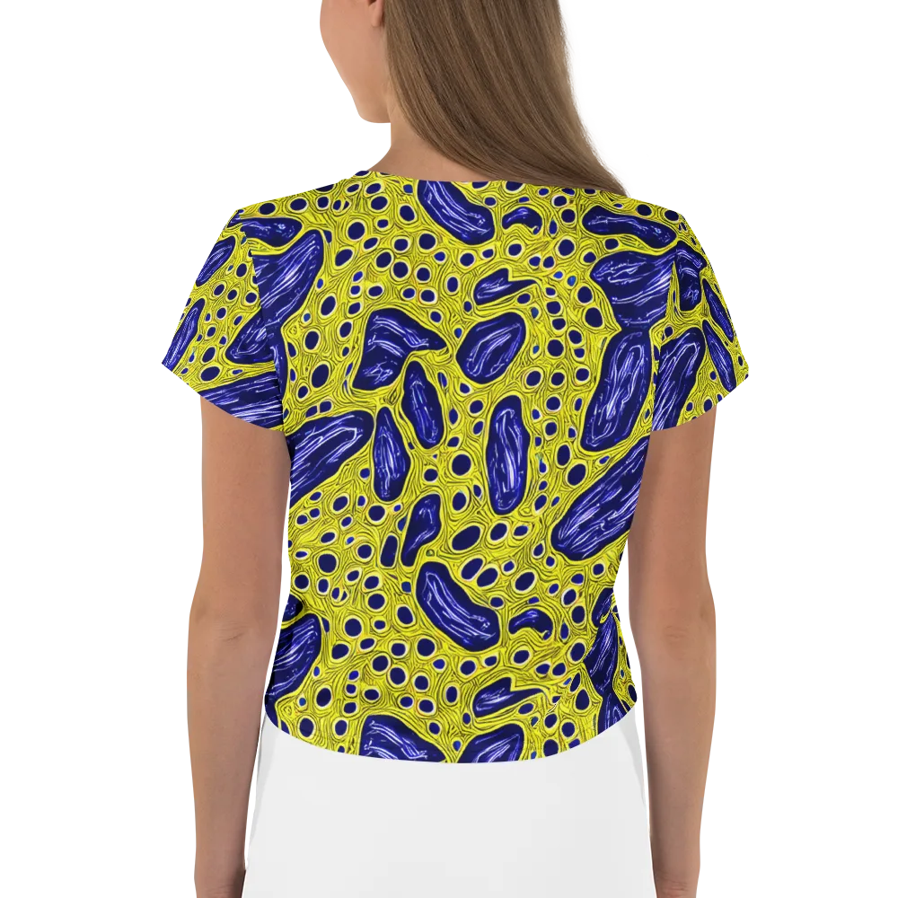 Cobalt Cellscape on Crop Tee — Back