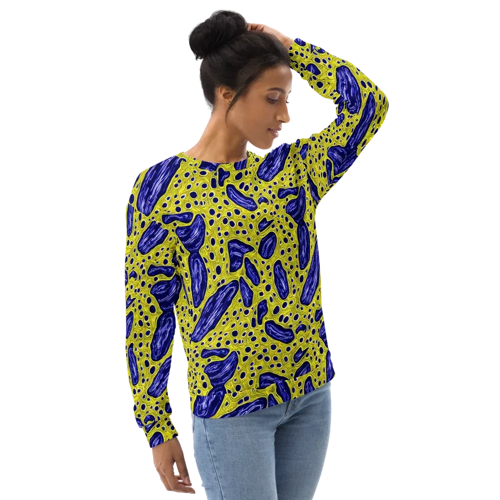 Cobalt Cellscape on Sweatshirt — Right Front