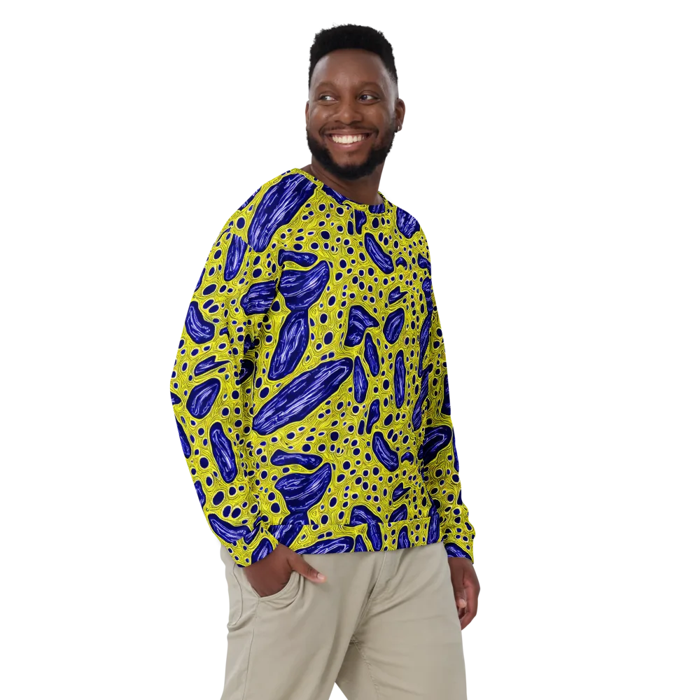 Cobalt Cellscape on Sweatshirt — Front