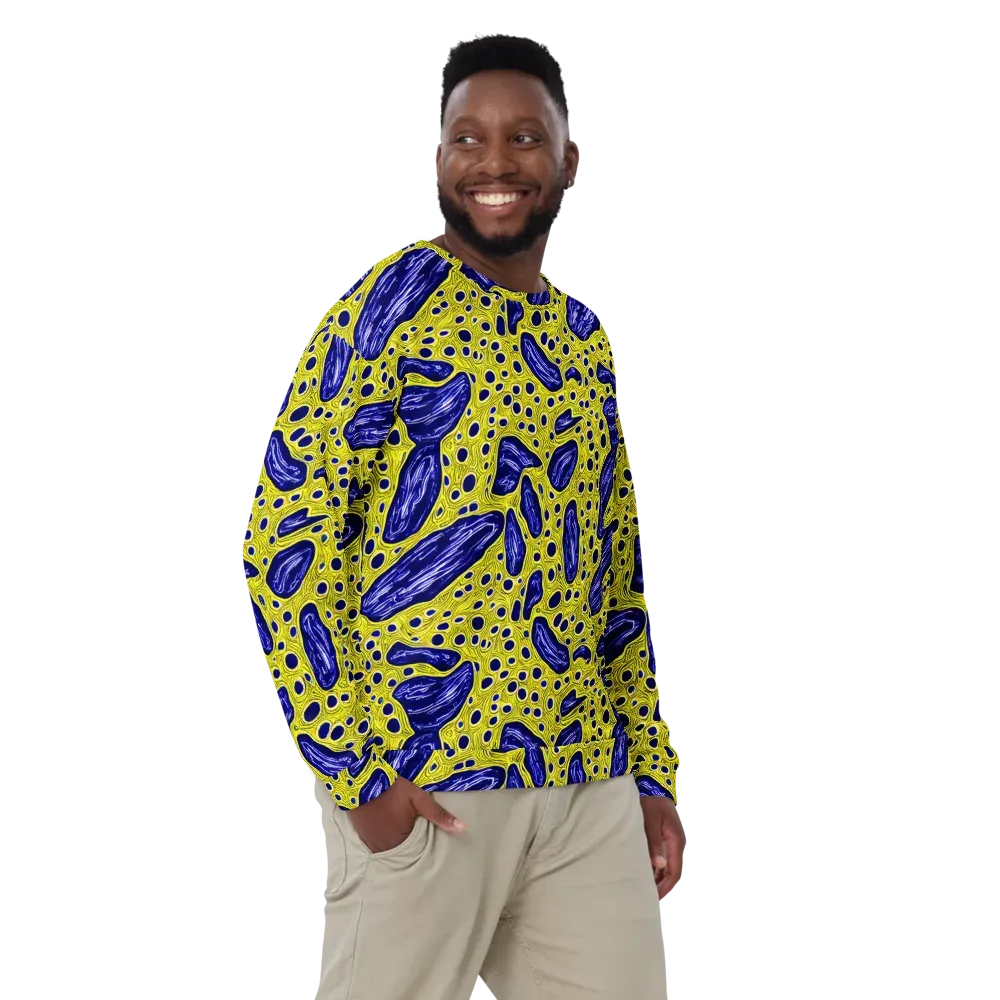 Cobalt Cellscape on Sweatshirt — Front