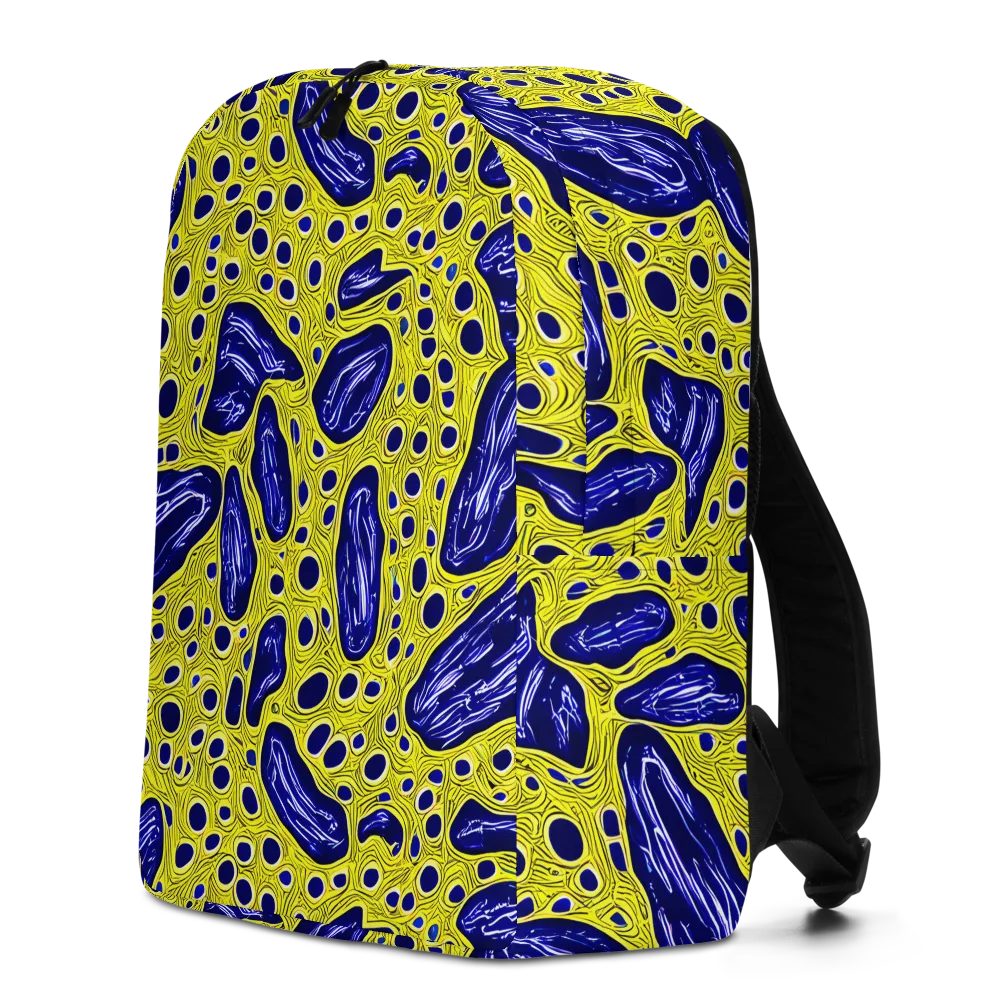 Cobalt Cellscape on Minimalist Backpack — Left