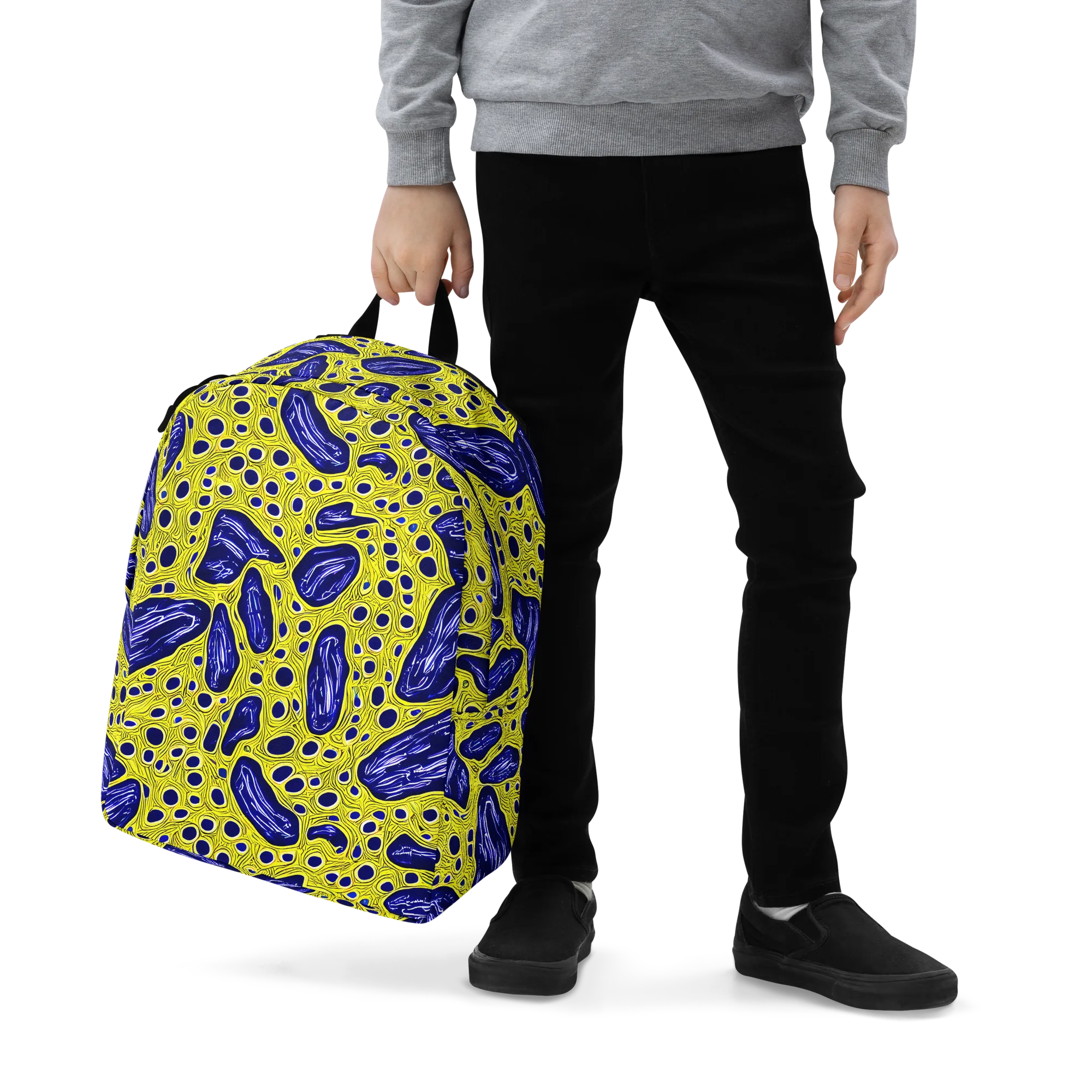 Cobalt Cellscape on Minimalist Backpack — Zoomed-in