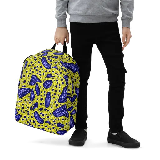 Cobalt Cellscape on a Minimalist Backpack
