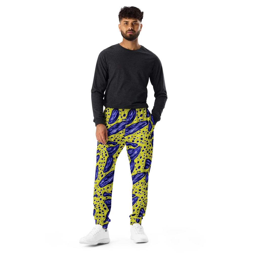 Cobalt Cellscape on Men's Joggers — Front
