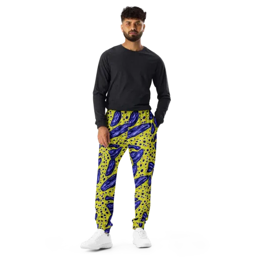 Cobalt Cellscape on a Men's Joggers