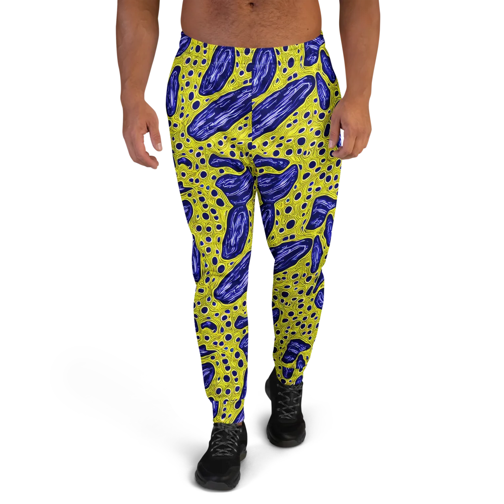 Cobalt Cellscape on Men's Joggers — Front