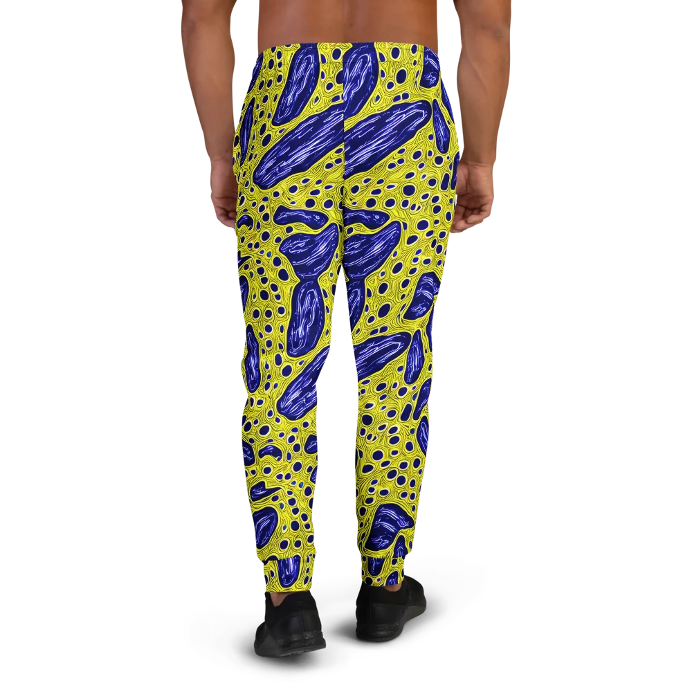 Cobalt Cellscape on Men's Joggers — Back