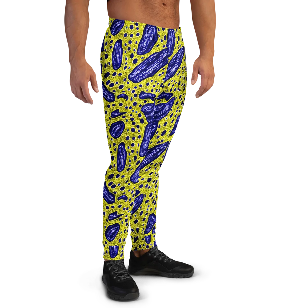Cobalt Cellscape on Men's Joggers — Right