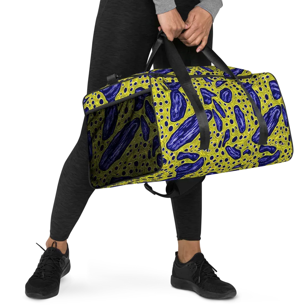 Cobalt Cellscape on Duffle Bag — Right Front
