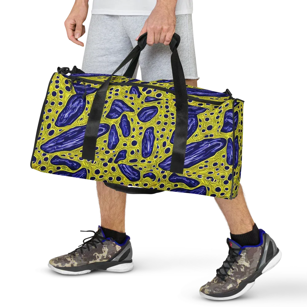 Cobalt Cellscape on Duffle Bag — Front