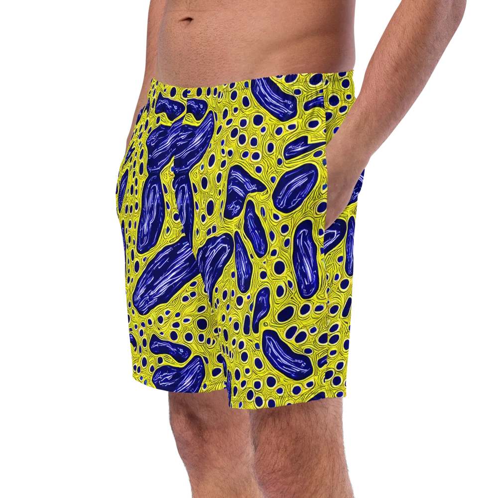 Cobalt Cellscape on Swim Trunks — Left Front