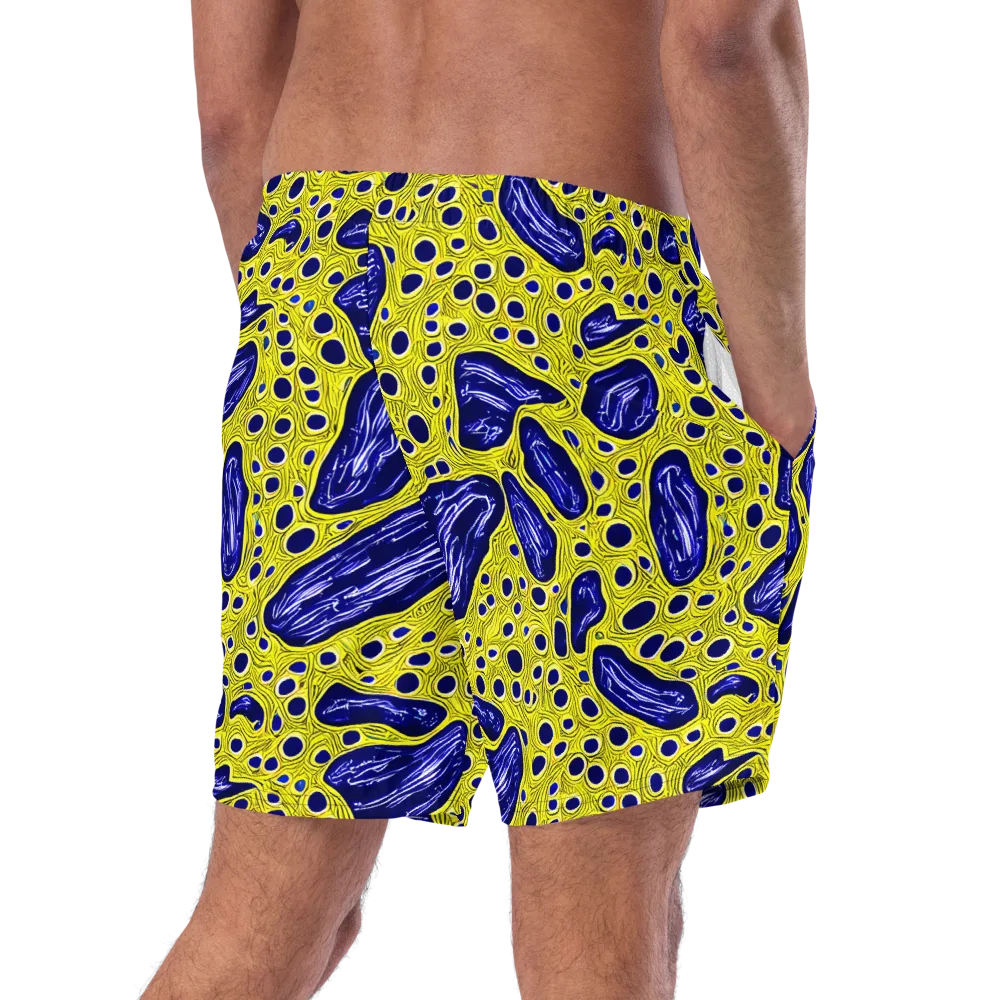 Cobalt Cellscape on Swim Trunks — Right Back