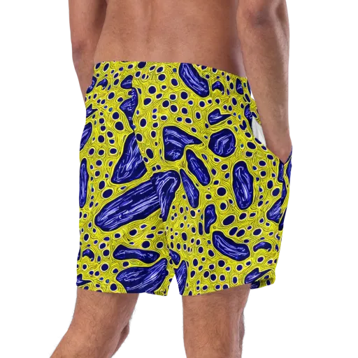 Cobalt Cellscape on a Swim Trunks