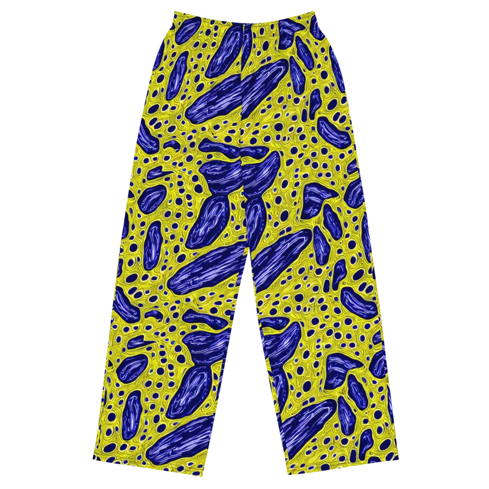 Cobalt Cellscape on Wide-Leg Pants — Front