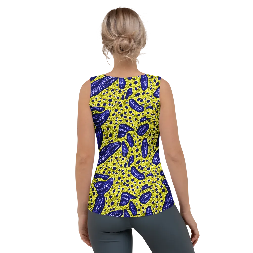 Cobalt Cellscape on Women's Tank Top — Back