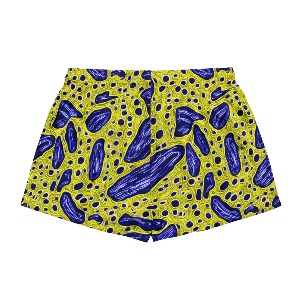 Cobalt Cellscape on Women's Pajama Shorts — Back