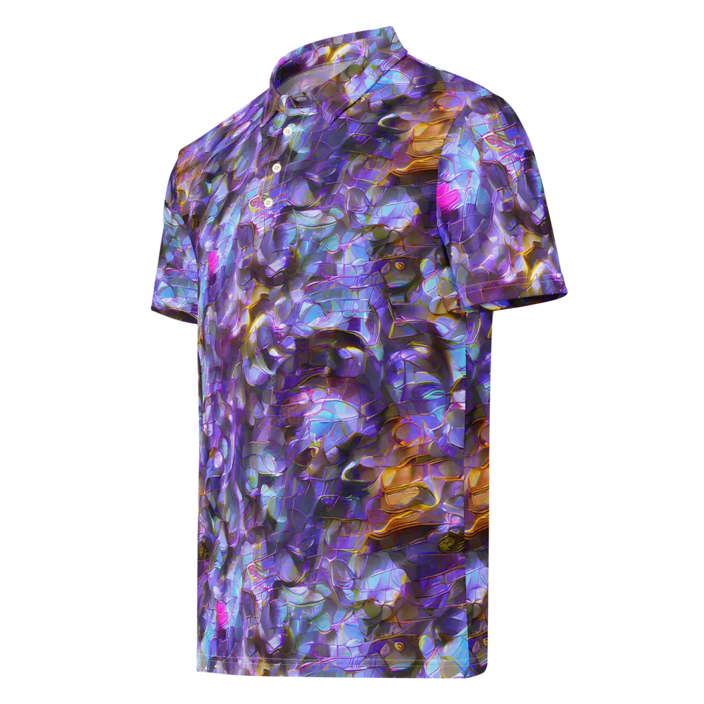 Prismatic Velvet on Men's Slim Fit Polo Shirt — Left Front