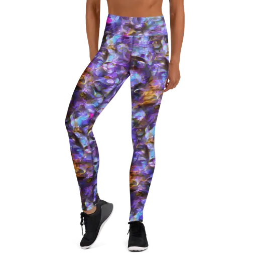 Prismatic Velvet on a Yoga Leggings