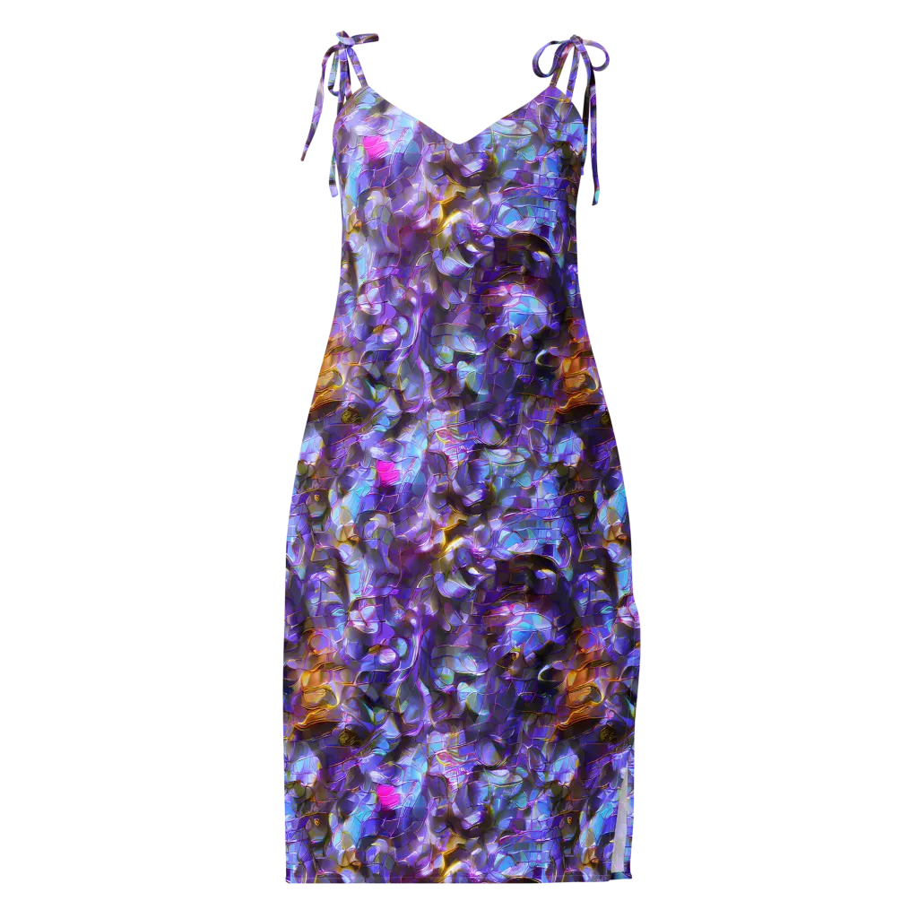 Prismatic Velvet on Slip Dress — Front