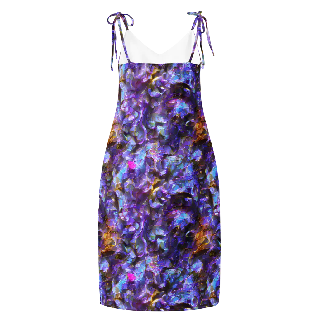 Prismatic Velvet on Slip Dress — Back