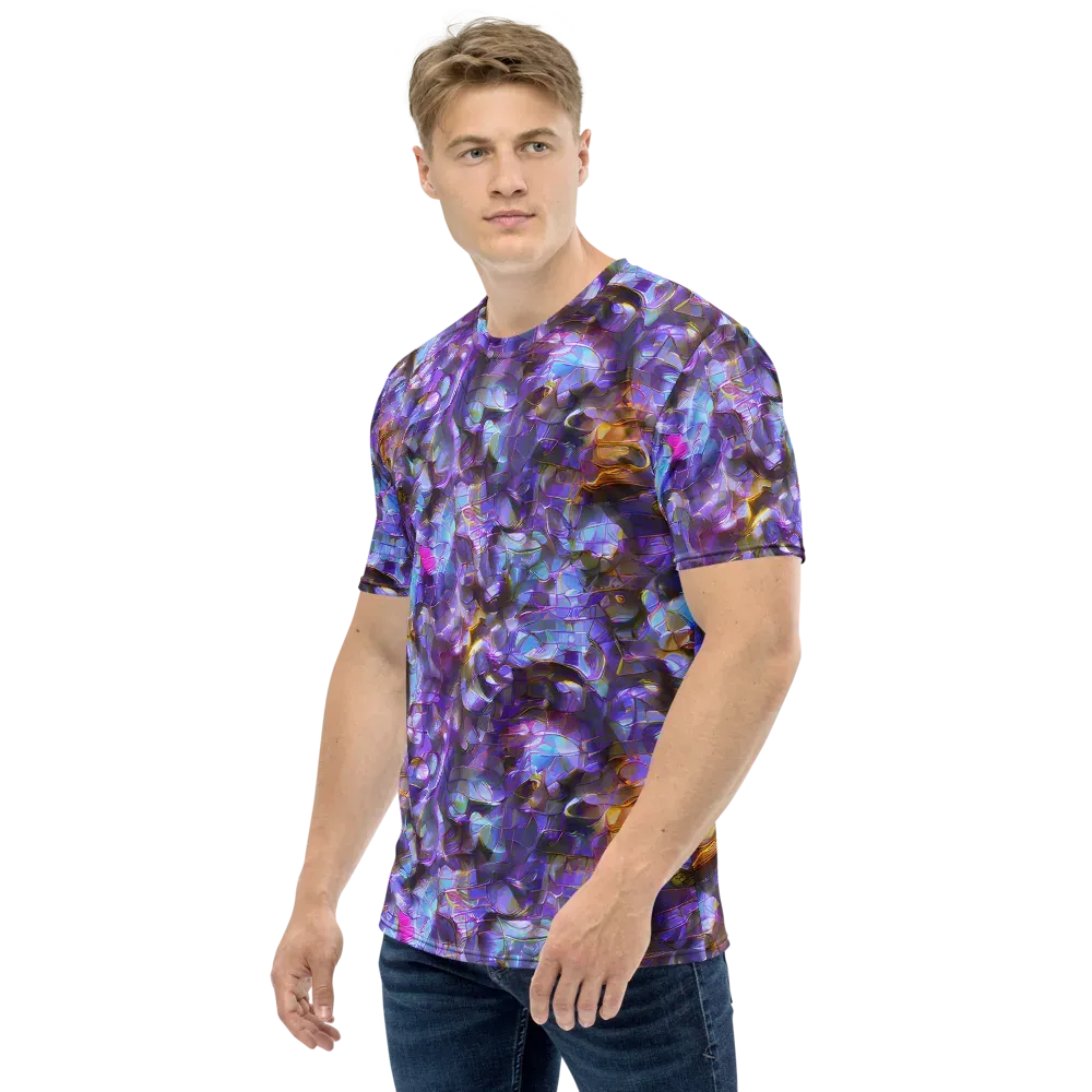 Prismatic Velvet on Men's Crew Neck T-Shirt — Left