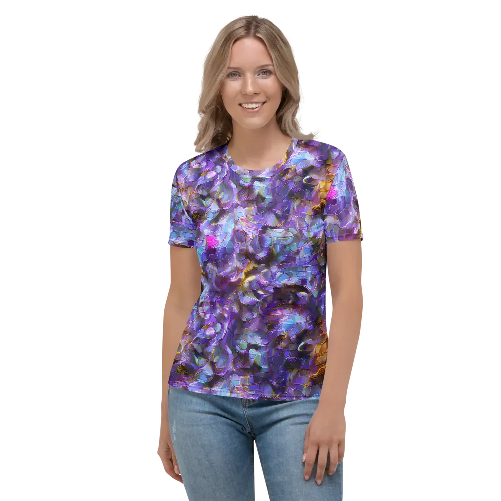 Prismatic Velvet on Women's Crew Neck T-Shirt — Front