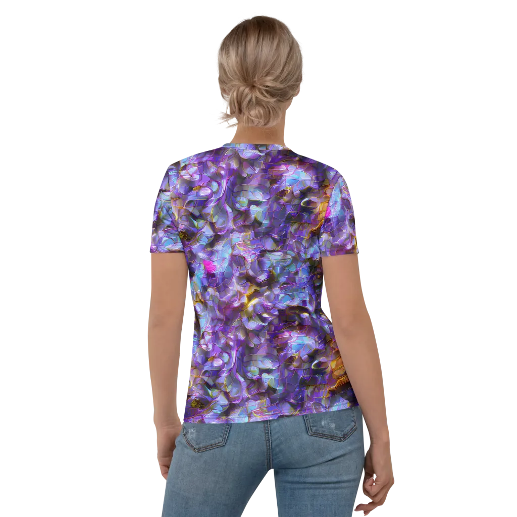 Prismatic Velvet on Women's Crew Neck T-Shirt — Back