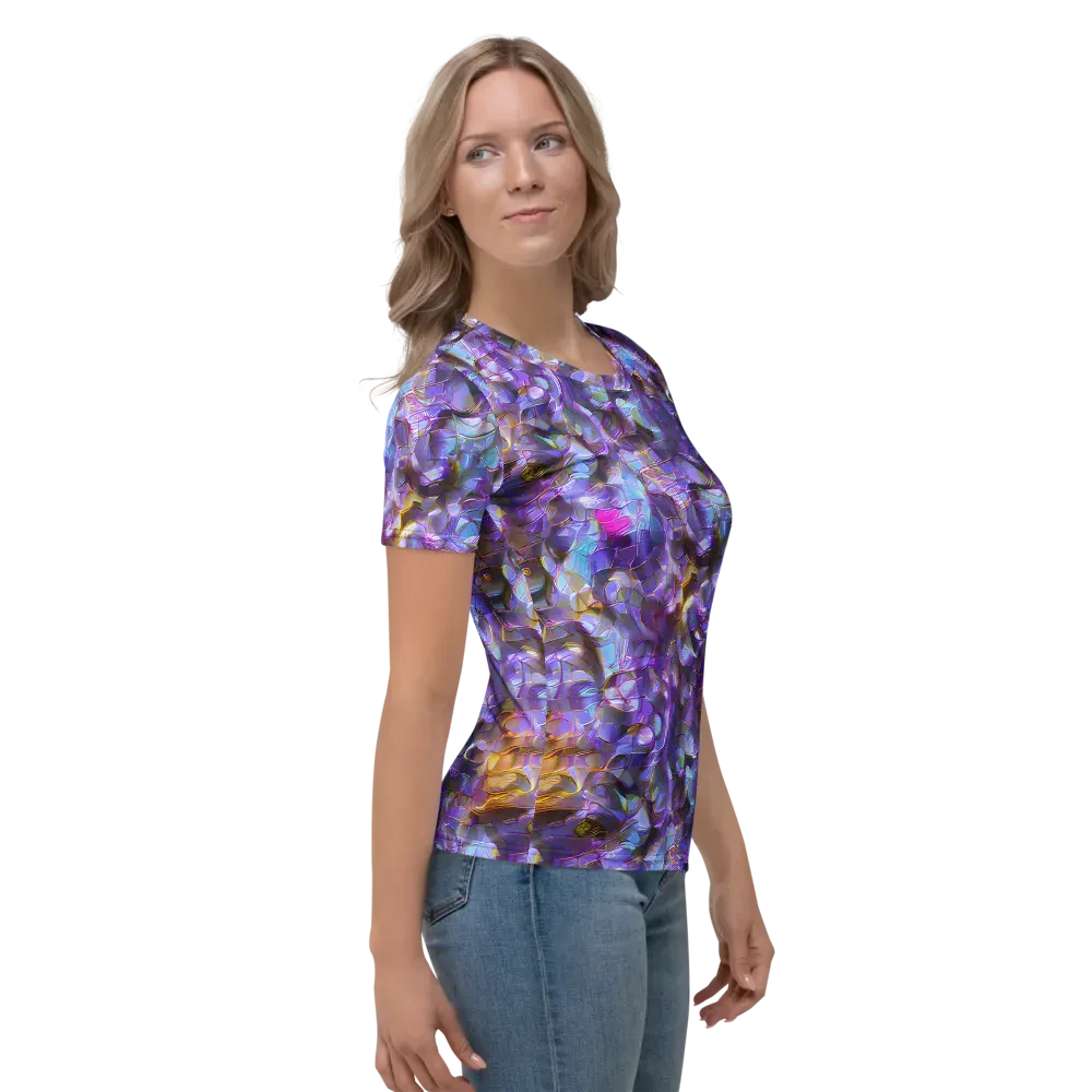 Prismatic Velvet on Women's Crew Neck T-Shirt — Right