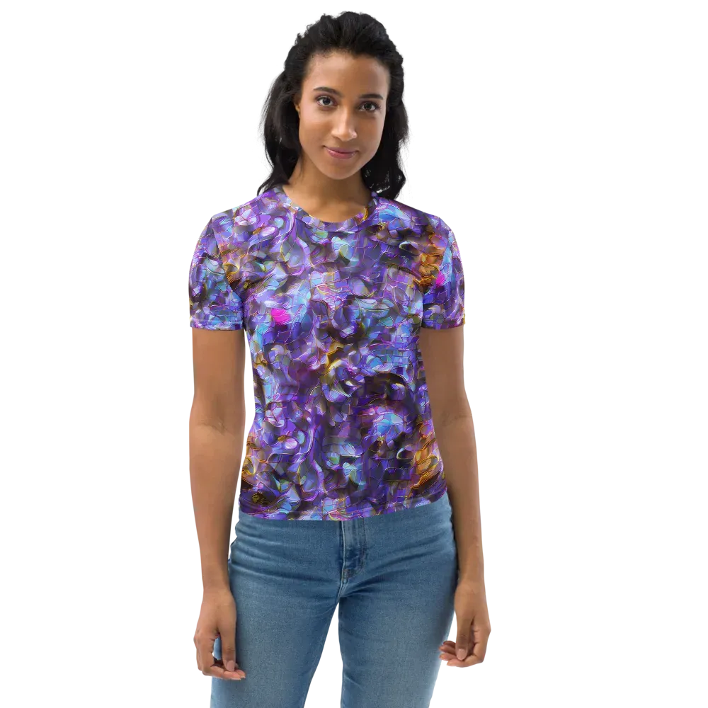 Prismatic Velvet on Women's Crew Neck T-Shirt — Front