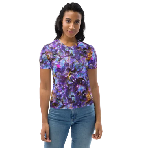 Prismatic Velvet on a Women's Crew Neck T-Shirt