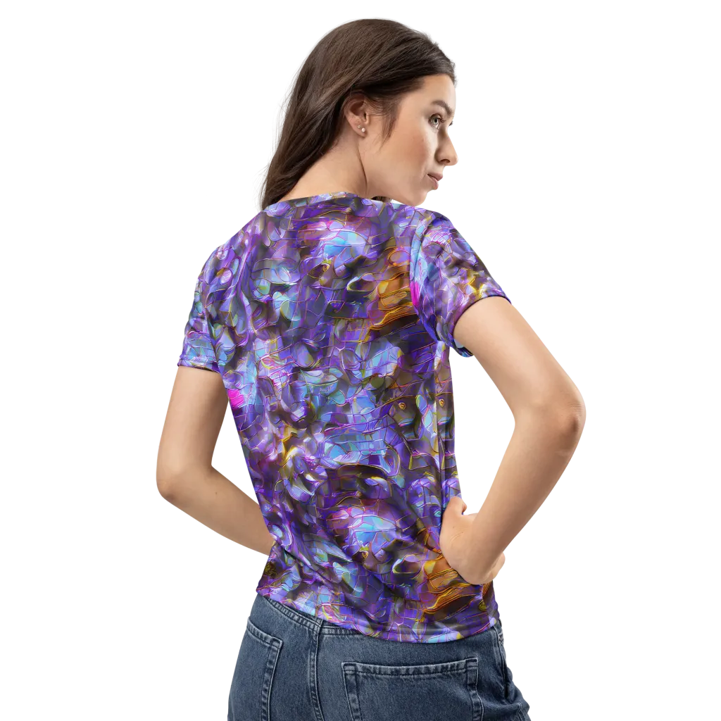 Prismatic Velvet on Women's Crew Neck T-Shirt — Back