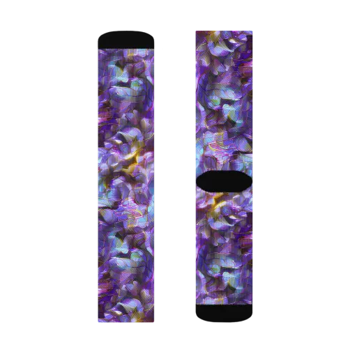 Prismatic Velvet on a Socks