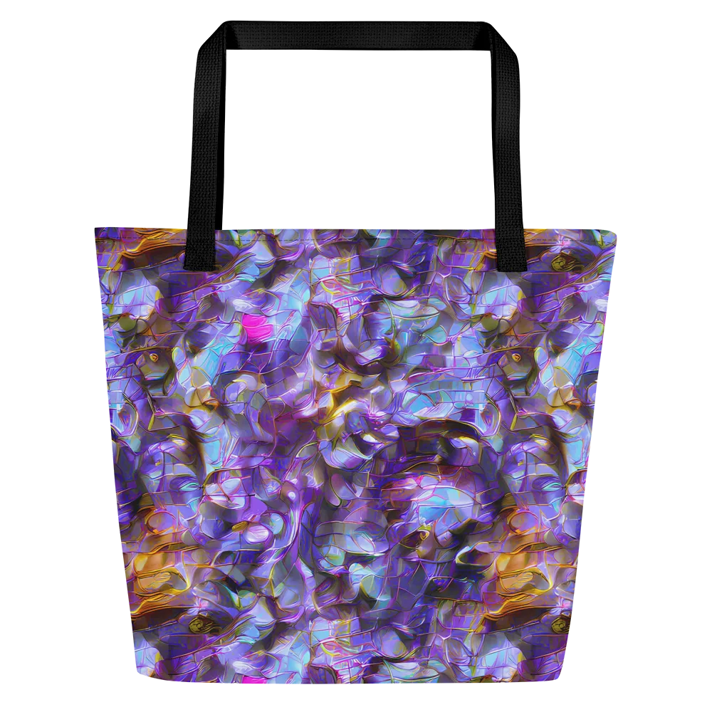 Prismatic Velvet on Large Tote Bag W/ Pocket — Front