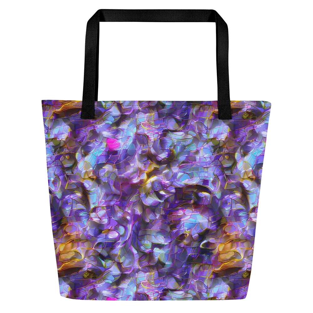 Prismatic Velvet on Large Tote Bag W/ Pocket — Front