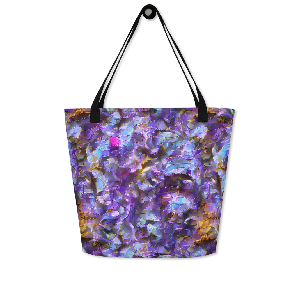 Prismatic Velvet on Large Tote Bag W/ Pocket — Front