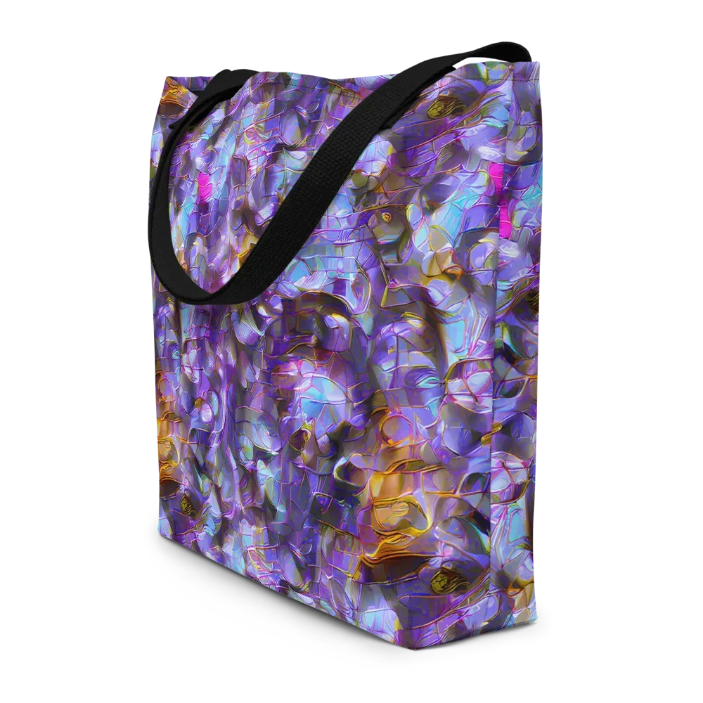 Prismatic Velvet on Large Tote Bag W/ Pocket — Front